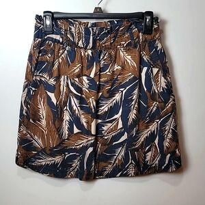 C&C California Blue & Brown Mini Skirt